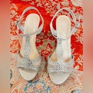 Silver Rhinestone Heels